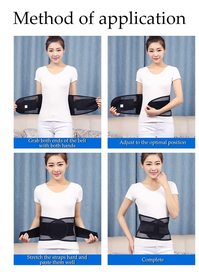 DUNISO Waist Support Belt,Anti-Skid Lumbar Support, Adjustable Back Support Belt,Waist Trimmer Belt,Breathable Mesh Panels,Durable and Sturdy, Comfortable and Breathable,for Lower Back Pain Relief and Muscle And Spinal Support,L - Image 4